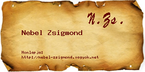 Nebel Zsigmond névjegykártya